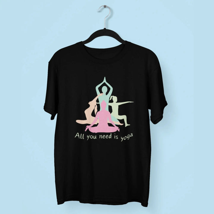 All you need is Yoga Round Neck Half Sleeve Classic T-Shirt fashionfront