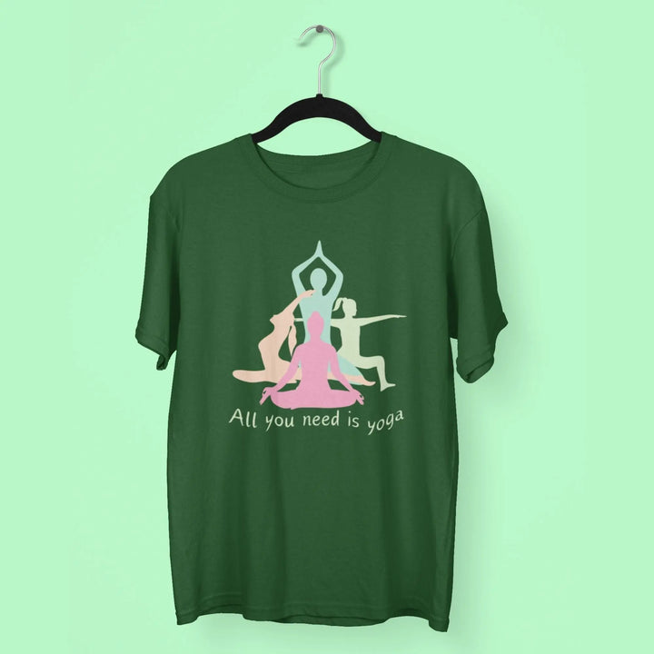 All you need is Yoga Round Neck Half Sleeve Classic T-Shirt fashionfront