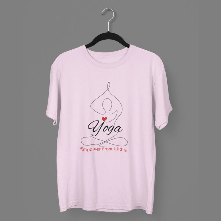 Yoga Empower from Within Round Neck Half Sleeve Classic T-Shirt fashionfront