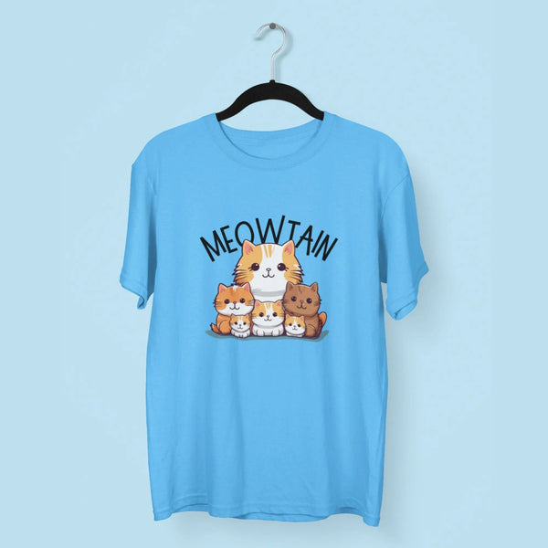 Meotain Round Neck Half Sleeve Classic T-Shirt fashionfront