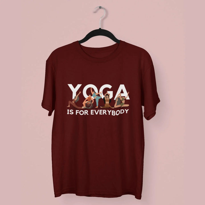 Yoga is for Everybody Round Neck Half Sleeve Classic T-Shirt fashionfront