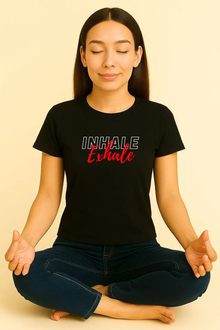 Inhale Exhale Round Neck Half Sleeve Classic T-Shirt fashionfront