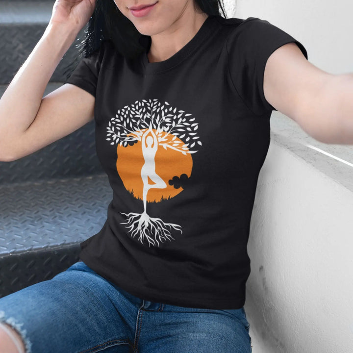 Yoga Round Neck Half Sleeve Classic T-Shirt fashionfront