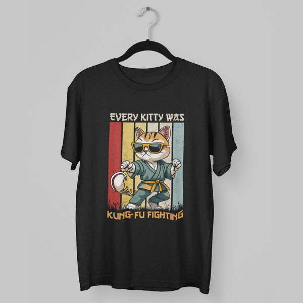 Every Kitty was Kung-Fu Fighting Round Neck Half Sleeve Classic T-Shirt fashionfront