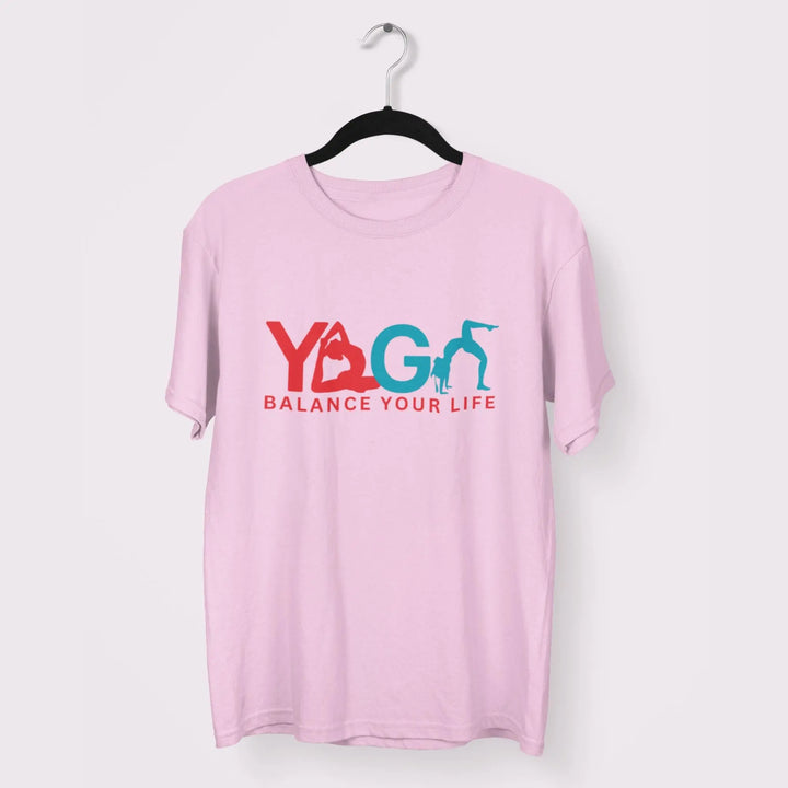 Yoga Balance Your Life Round Neck Half Sleeve Classic T-Shirt fashionfront