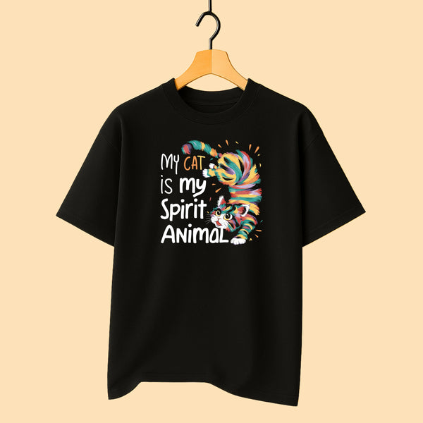 My Cat Is My Spirit Animal Unisex T-Shirt fashionfront