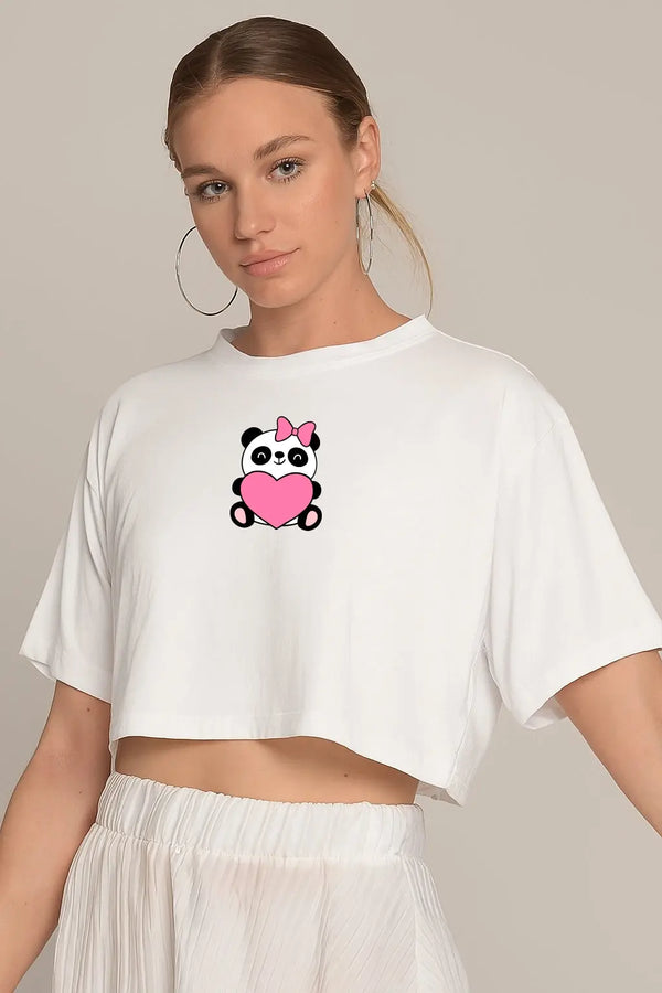 Cute Panda Crop Top fashionfront
