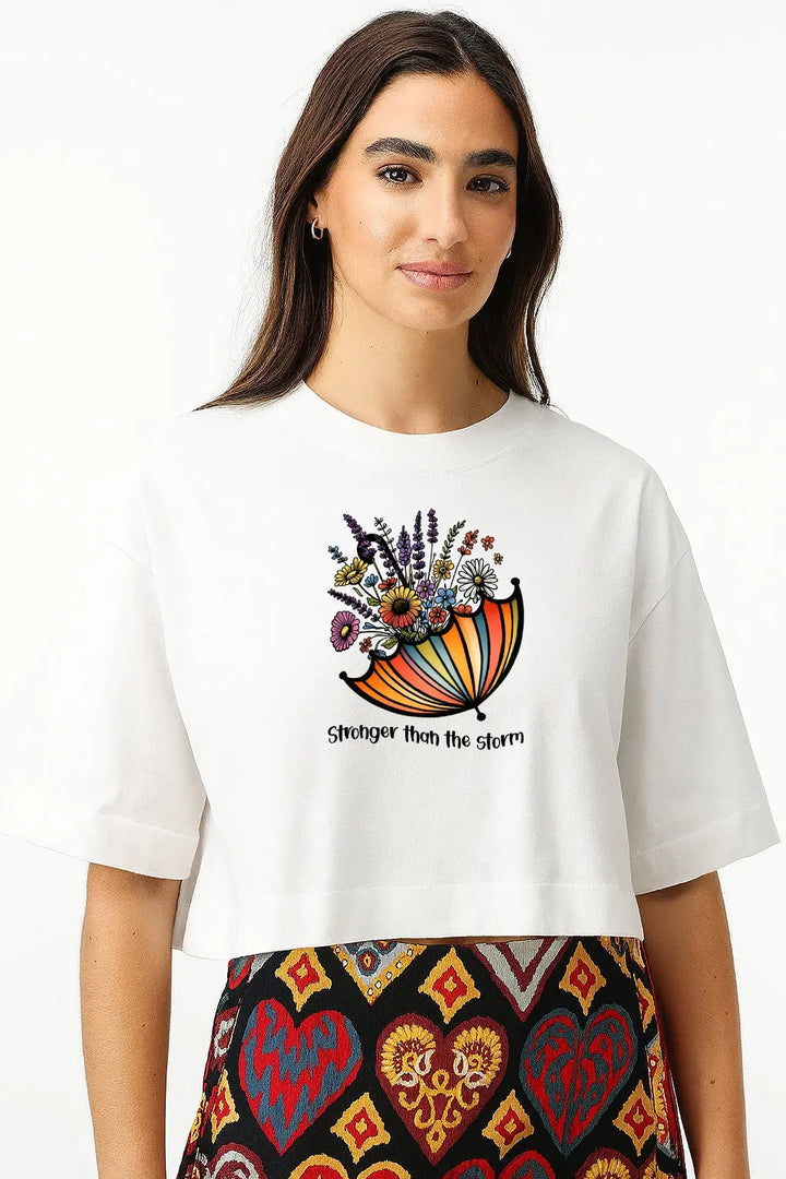 Stronger Than The Storm Crop Top fashionfront