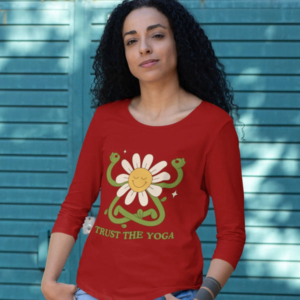 Trust the Yoga Women’s 3/4th Sleeve T-Shirt fashionfront