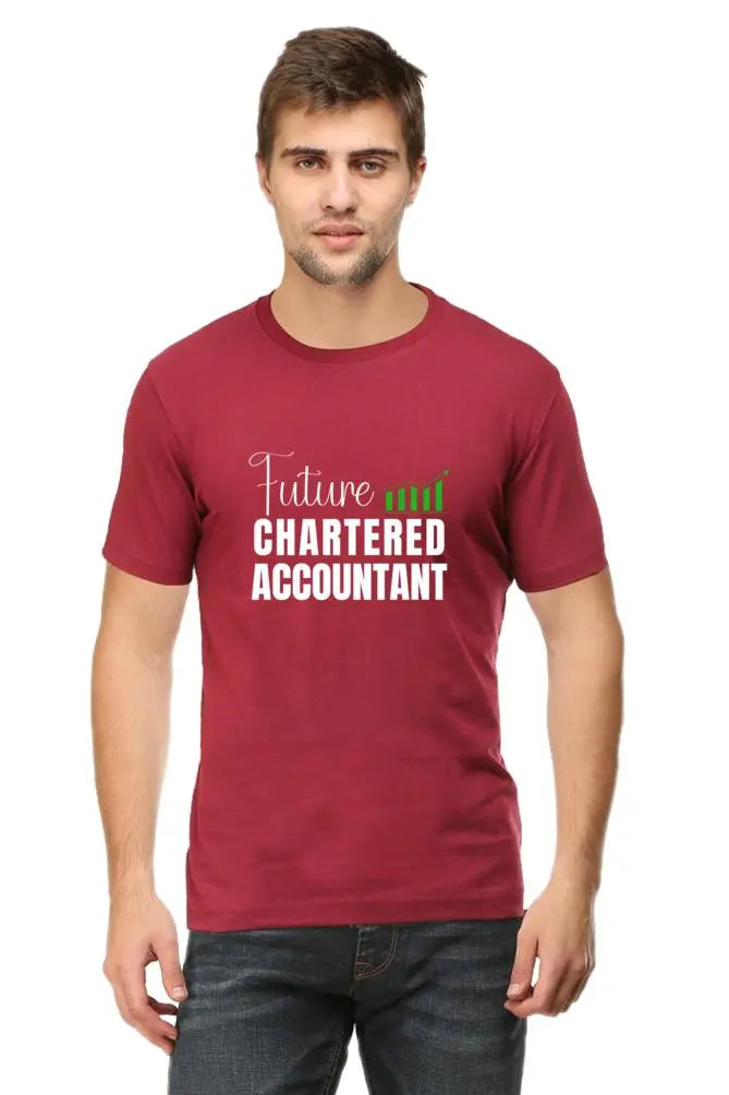 Future Chartered Accountant Round Neck Half Sleeve Classic T-Shirt fashionfront