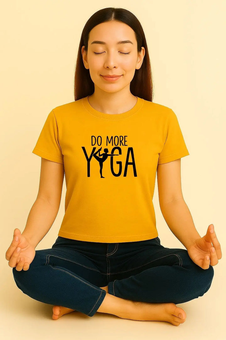 Do More Yoga Round Neck Half Sleeve Classic T-Shirt fashionfront
