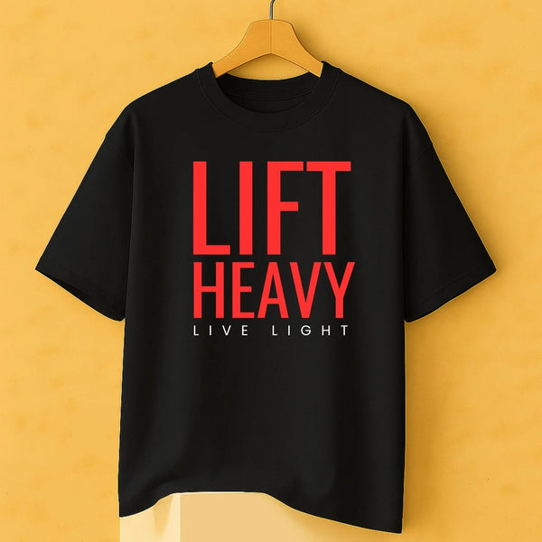Lift Heavy Live Light Oversized Standard T-Shirt fashionfront