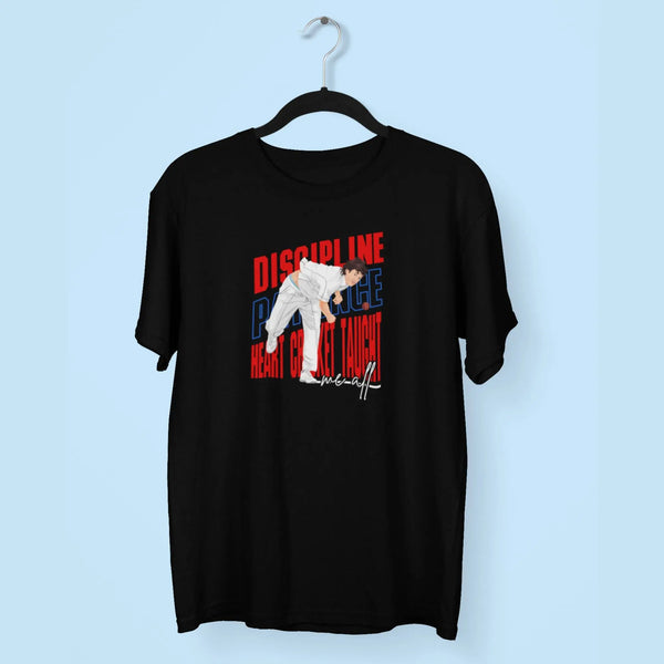 Discipline. Patience. Heart. Cricket Taught Me All T-Shirt fashionfront