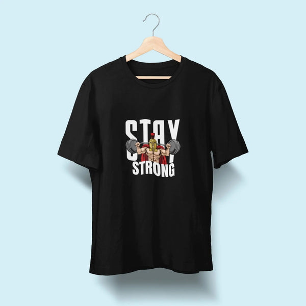 Men Stay Strong Gym Oversized Classic T-Shirt fashionfront