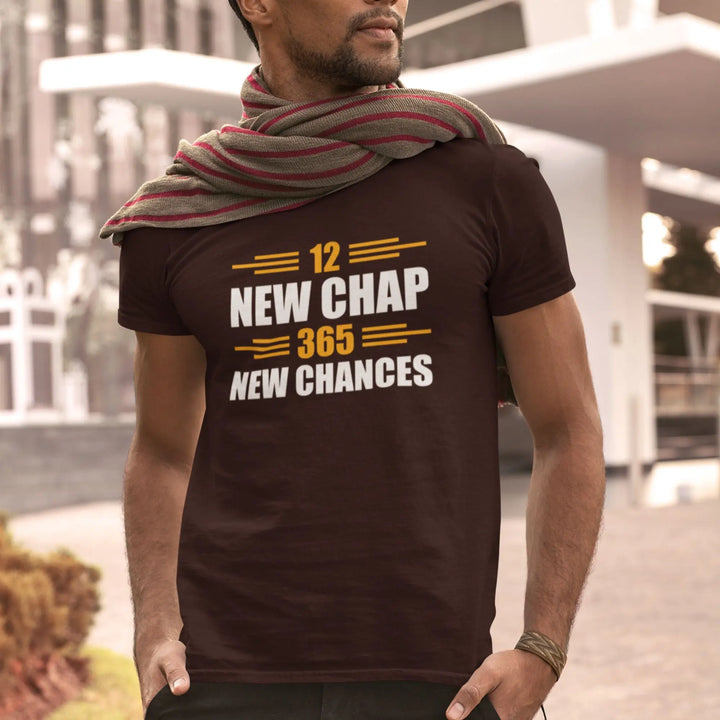 12 New Chap 365 New Chances Round Neck Half Sleeve Classic T-Shirt fashionfront