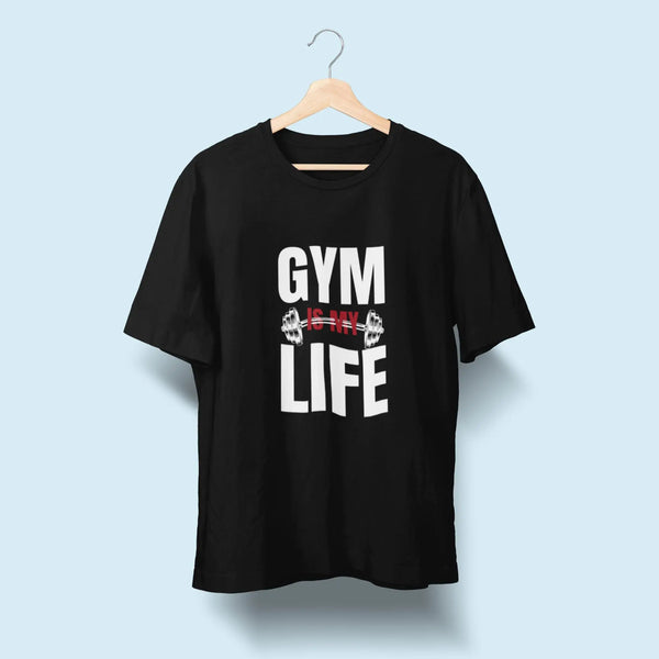 Men Gym Is My Life Gym Oversized Classic T-Shirt fashionfront