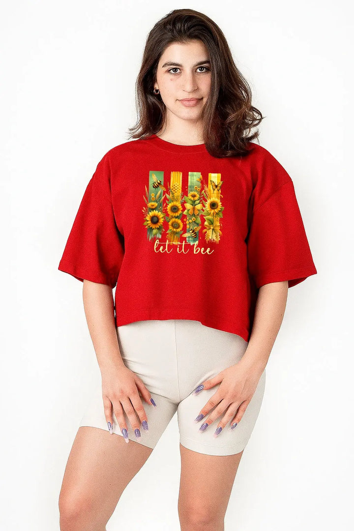 Let It Bee Sunflower Crop Top fashionfront
