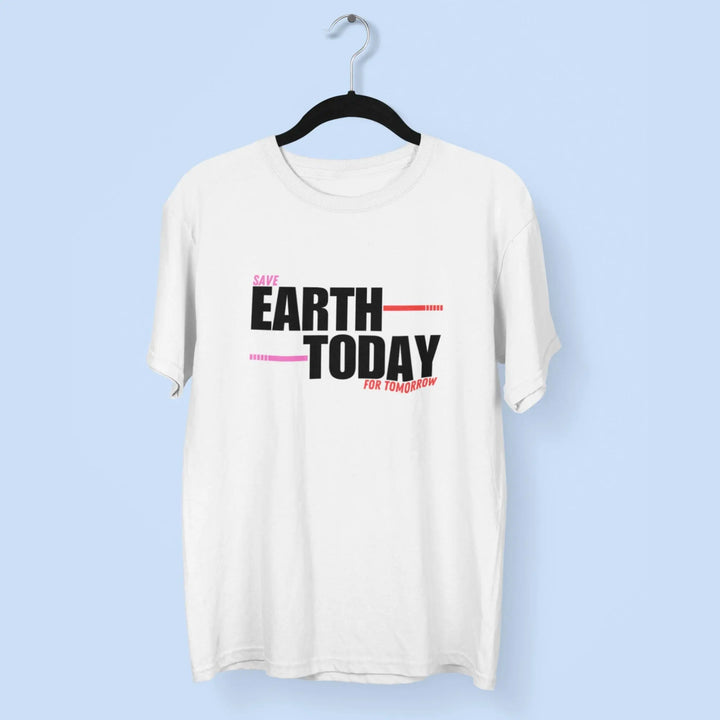 Save Earth Today For Tomorrow Round Neck Half Sleeve Classic T-Shirt fashionfront