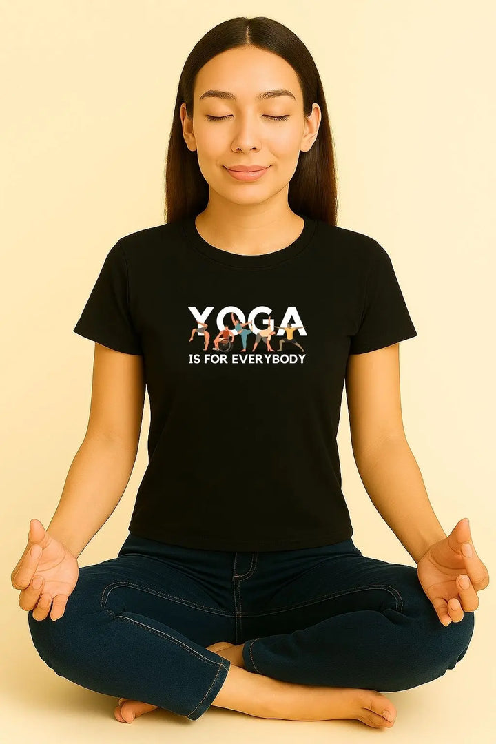 Yoga is for Everybody Round Neck Half Sleeve Classic T-Shirt fashionfront