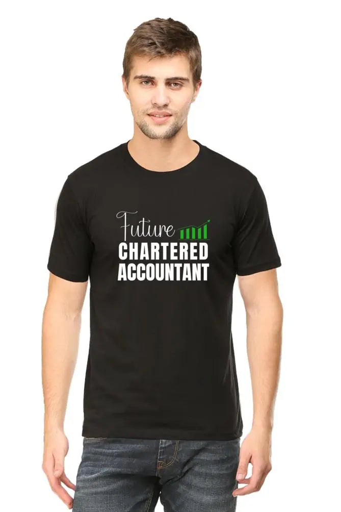 Future Chartered Accountant Round Neck Half Sleeve Classic T-Shirt fashionfront