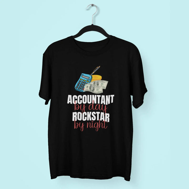 Accountant By Day Round Neck Half Sleeve Classic T-Shirt fashionfront