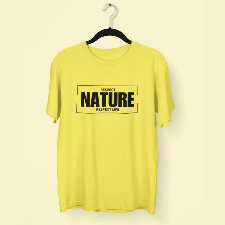 Respect Nature Respect Life Round Neck Half Sleeve Classic T-Shirt fashionfront