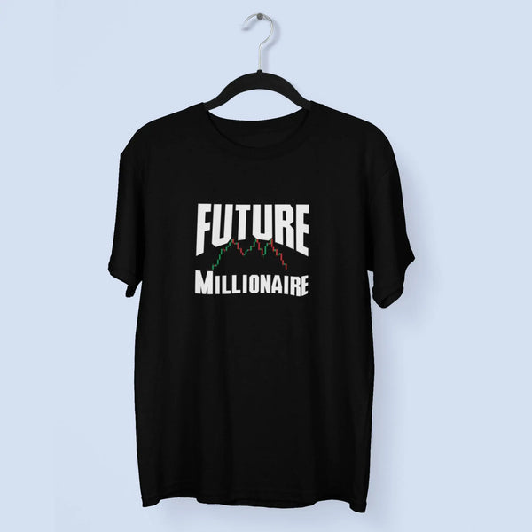 Men Future Millionaire Stock Market Round Neck Half Sleeve Classic T-Shirt fashionfront