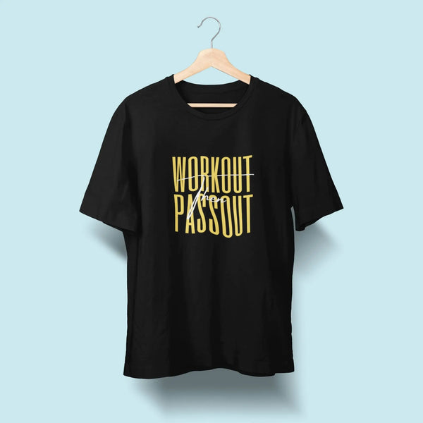 Men Workout Then Passout Gym Oversized Classic T-Shirt fashionfront