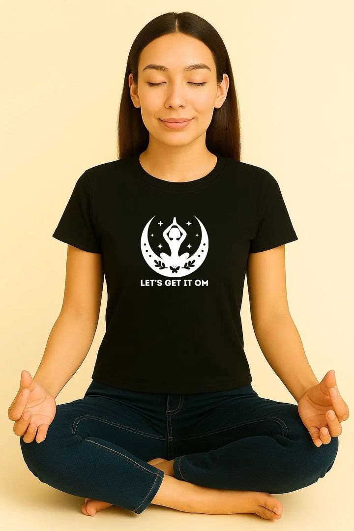 Let's get it Om Round Neck Half Sleeve Classic T-Shirt fashionfront