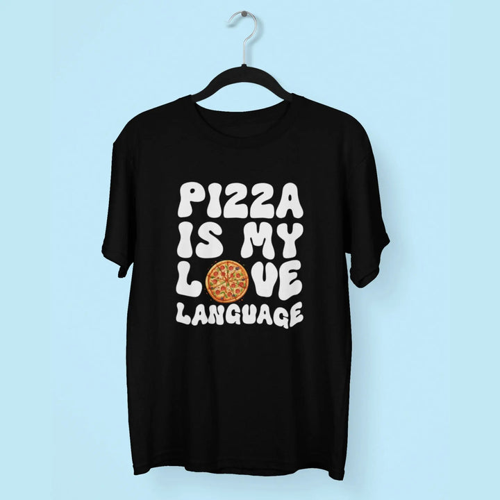 Pizza is My Love Round Neck Half Sleeve Classic T-Shirt fashionfront