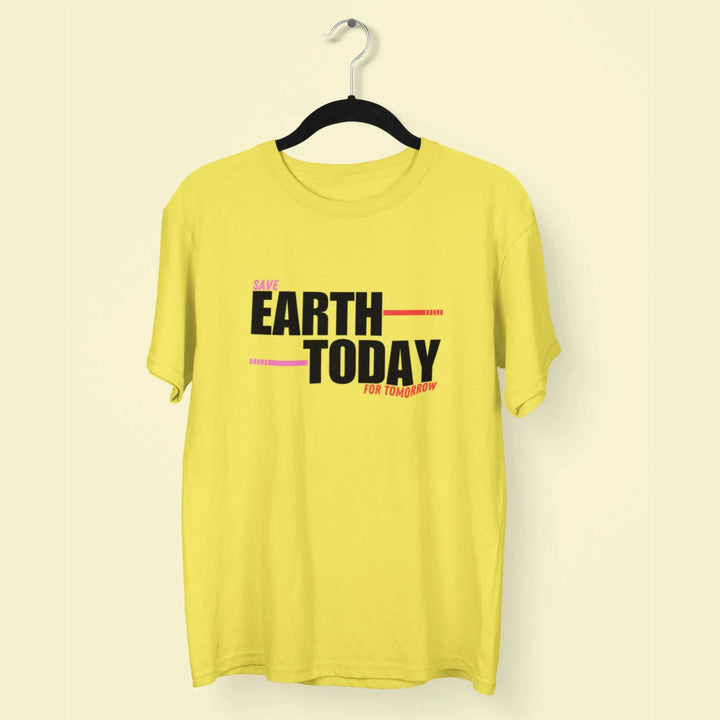 Save Earth Today For Tomorrow Round Neck Half Sleeve Classic T-Shirt fashionfront