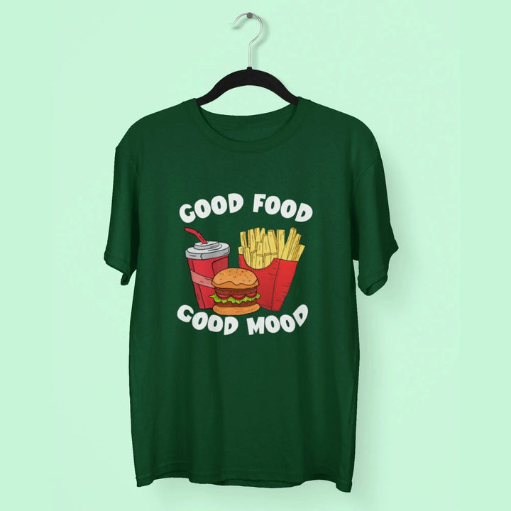 Good Food Good Mood Round Neck Half Sleeve Classic T-Shirt fashionfront