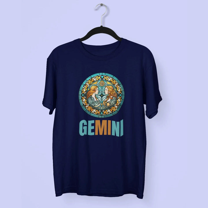 Gemini Round Neck Half Sleeve Classic T-Shirt fashionfront