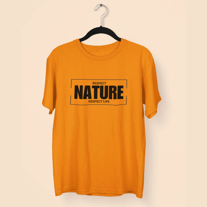 Respect Nature Respect Life Round Neck Half Sleeve Classic T-Shirt fashionfront