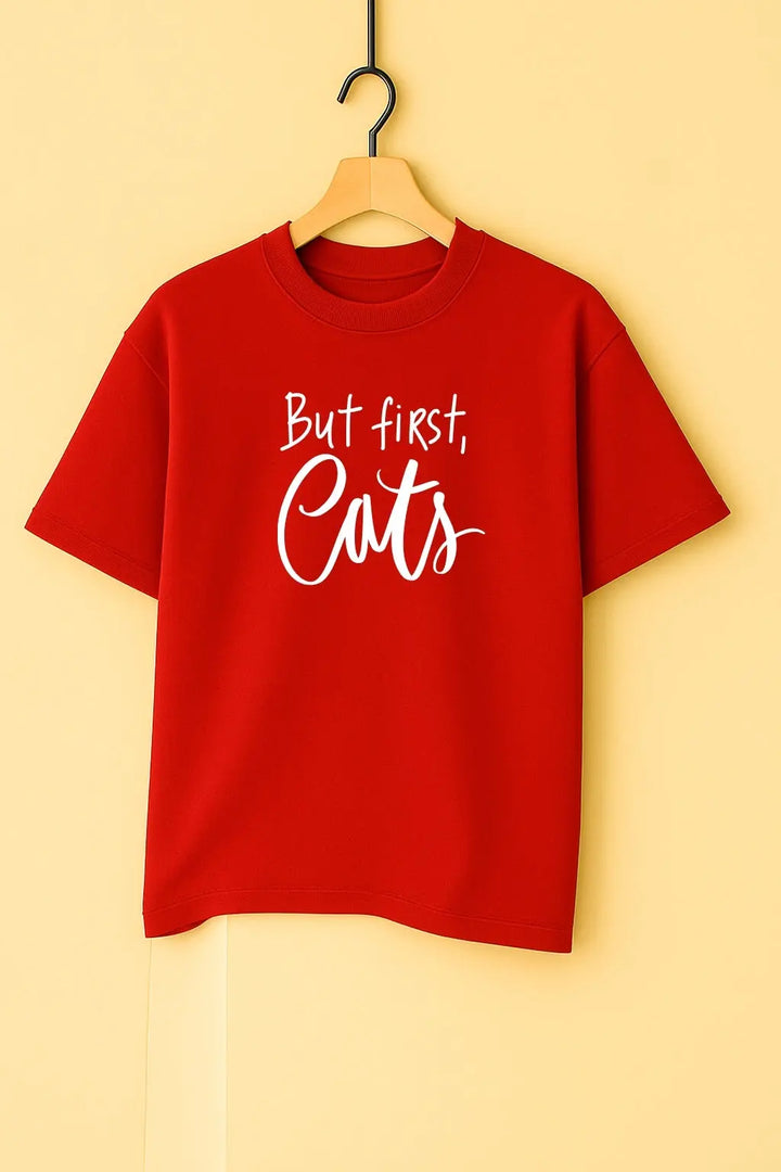 But First, Cats Unisex T-Shirt fashionfront