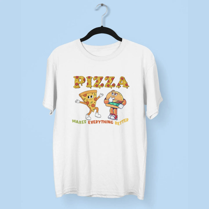 Pizza Makes Everything Better Round Neck Half Sleeve Classic T-Shirt fashionfront