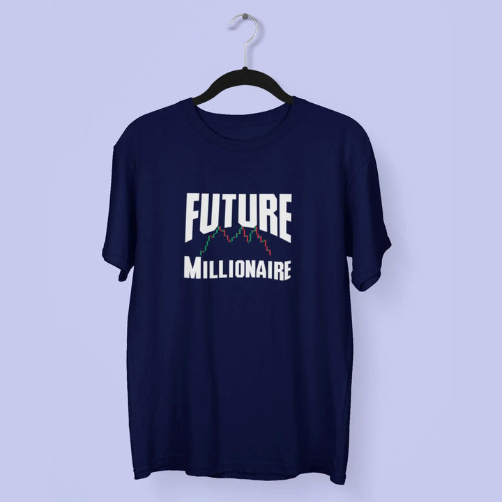 Men Future Millionaire Stock Market Round Neck Half Sleeve Classic T-Shirt fashionfront