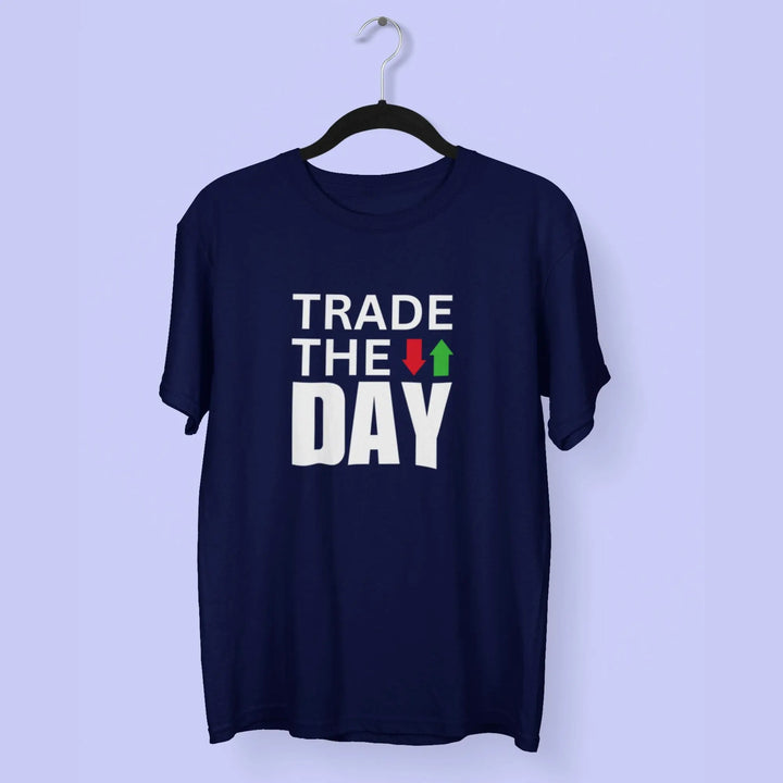 Men Trade The Day Stock Market Round Neck Half Sleeve Classic T-Shirt fashionfront