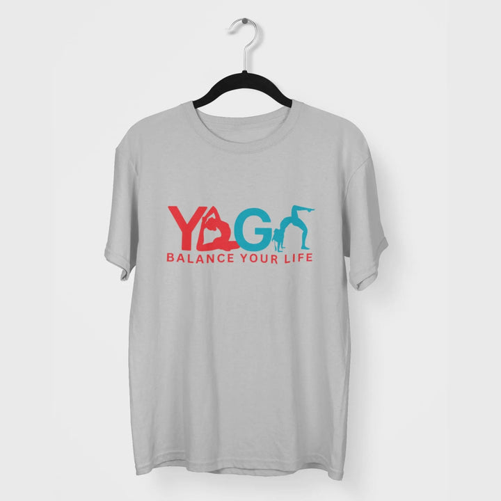 Yoga Balance Your Life Round Neck Half Sleeve Classic T-Shirt fashionfront