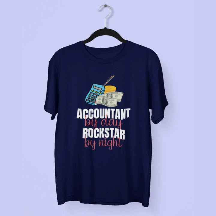 Accountant By Day Round Neck Half Sleeve Classic T-Shirt fashionfront