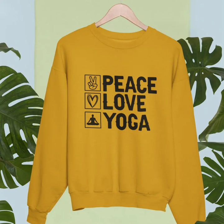 Peace Love Yoga Unisex Sweatshirt fashionfront