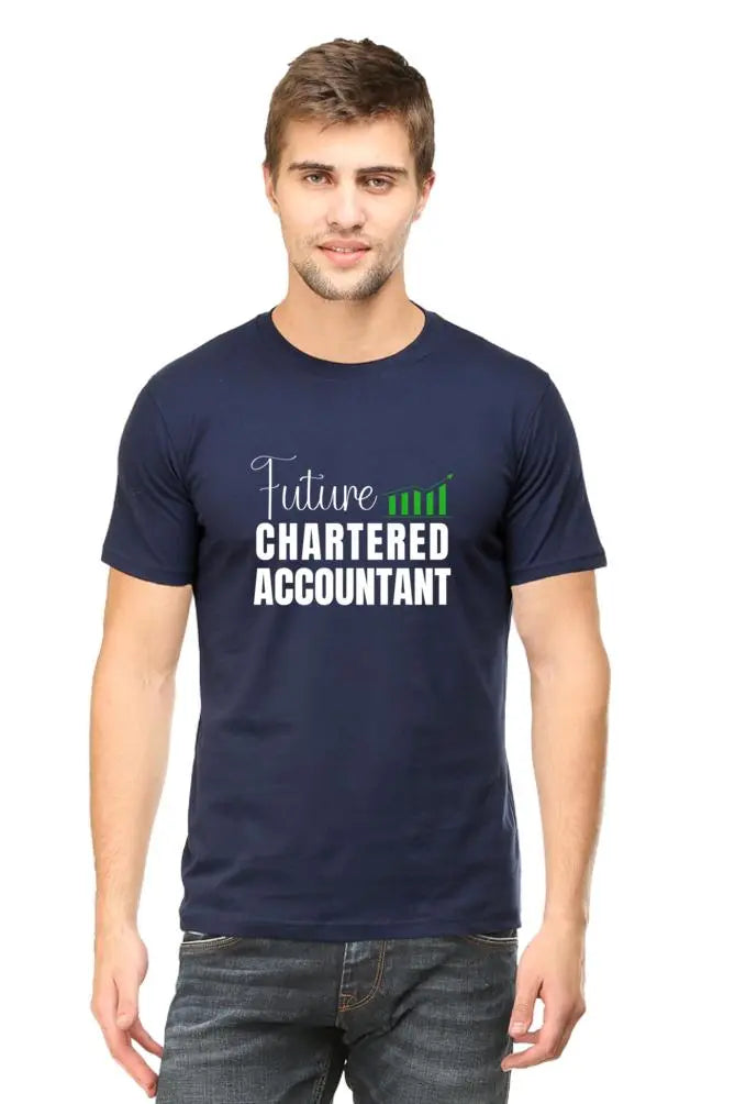 Future Chartered Accountant Round Neck Half Sleeve Classic T-Shirt fashionfront