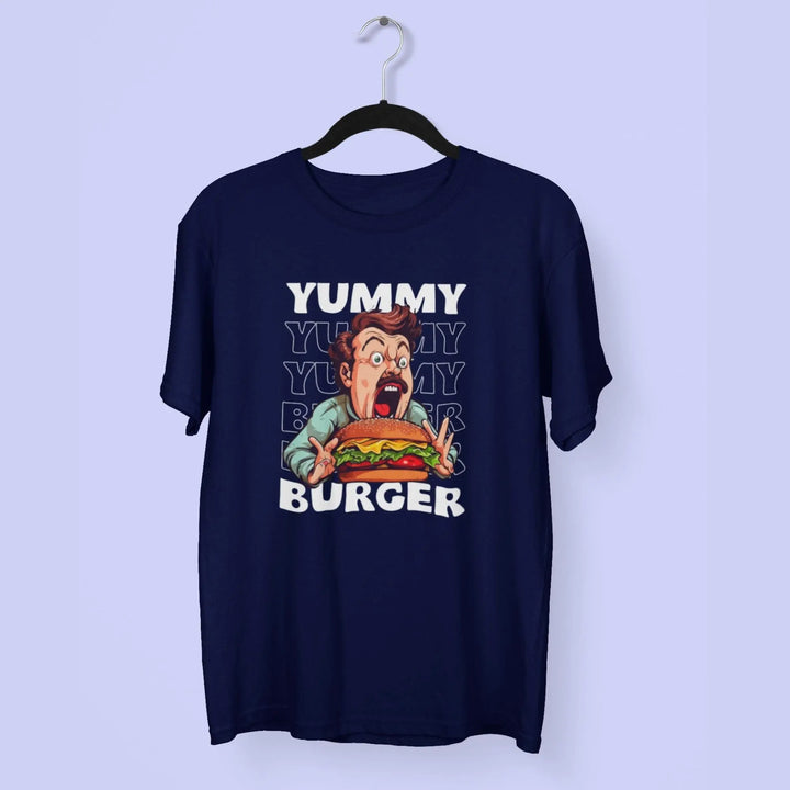 Yummy Burger Round Neck Half Sleeve Classic T-Shirt fashionfront