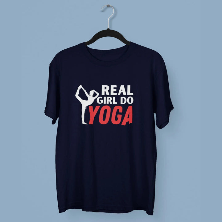 Real Girl do Yoga Round Neck Half Sleeve Classic T-Shirt fashionfront