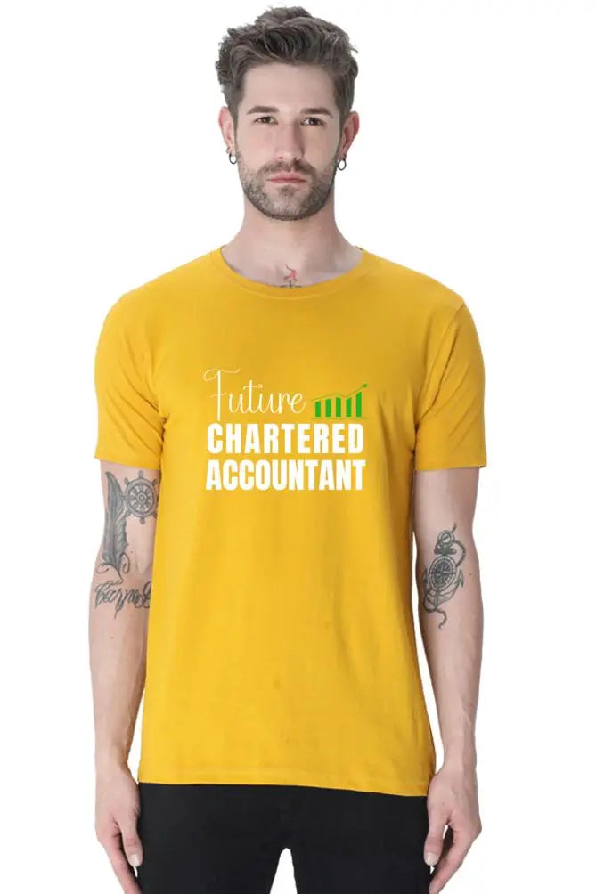 Future Chartered Accountant Round Neck Half Sleeve Classic T-Shirt fashionfront