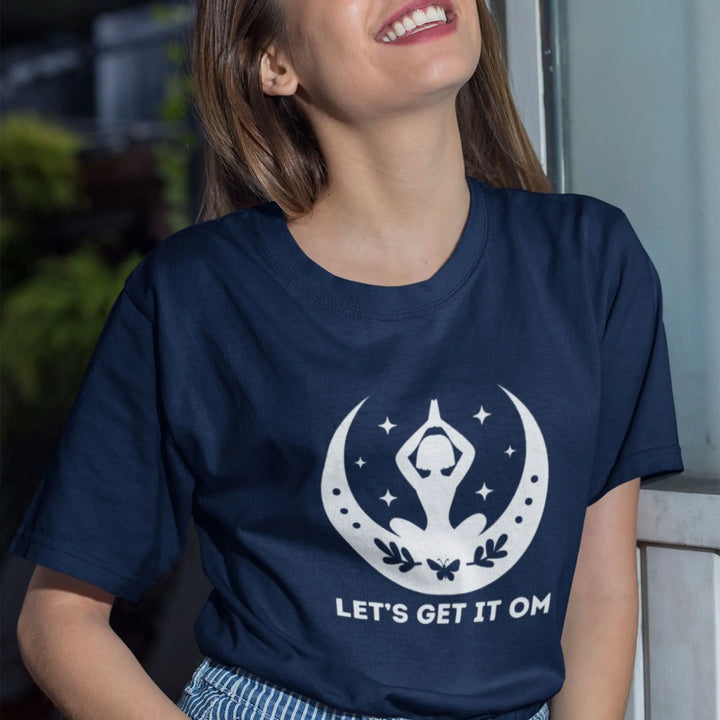 Let's get it Om Round Neck Half Sleeve Classic T-Shirt fashionfront