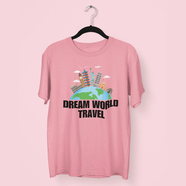 Traveling T-Shirt Dream World Classic Round Neck Half Sleeve