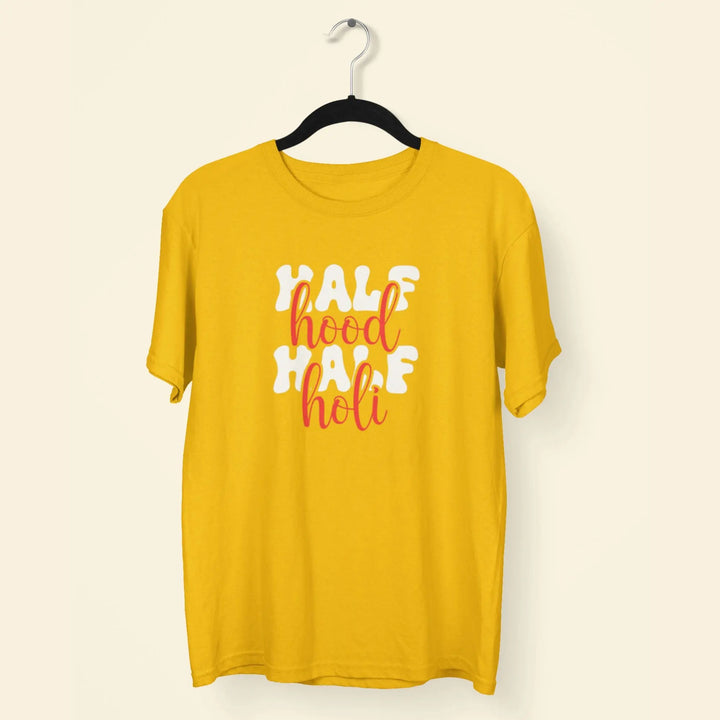 Half Hood Half Holi Unisex T-Shirt fashionfront