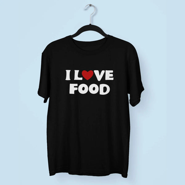 I Love Food Round Neck Half Sleeve Classic T-Shirt fashionfront