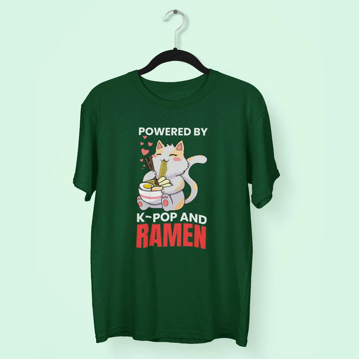 Powered By K-Pop And Ramen Unisex T-Shirt fashionfront
